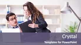  Presentation with sexual harassment - Slides having discrimination - sexual harassment concept with man background and a violet colored foreground