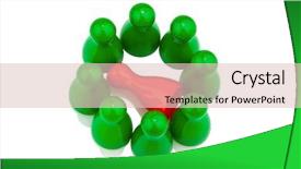  Presentation with workplace bullying - Presentation with discrimination workplace - red and green pawns bullying background and a lemonade colored foreground