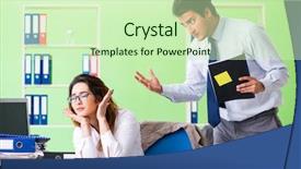  Presentation with government office - Amazing slide deck having discrimination workplace - two colleagues working backdrop and a soft green colored foreground