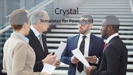  Presentation with people all ages - Cool new PPT layouts with group of colleagues of various backdrop and a light gray colored foreground