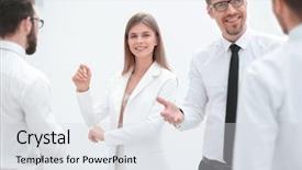  Presentation with industrial buildings new commercial warehouse - Presentation theme with discussing a new commercial project background and a light gray colored foreground