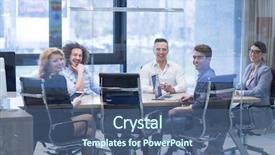  Presentation with young business people - Presentation theme enhanced with liderazgo - group of a young business background and a ocean colored foreground