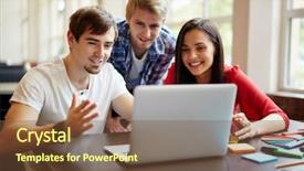  Presentation with data - Cool new PPT theme with discussing data backdrop and a tawny brown colored foreground