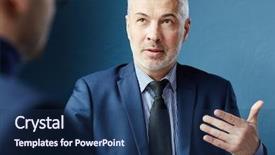  Presentation with goals - Cool new slide deck with discussing new goals of company backdrop and a  colored foreground