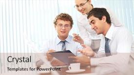  Presentation with current - Beautiful presentation featuring discussing papers with current results backdrop and a coral colored foreground