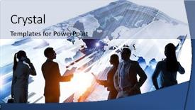  Presentation with partnership - Audience pleasing PPT layouts consisting of discussing policy of international partnership backdrop and a light blue colored foreground