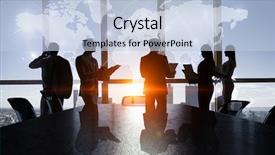  Presentation with international trade - Theme with discussing policy of international partnership background and a  colored foreground