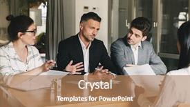  Presentation with work placement - Presentation featuring discussing work with new personnel background and a coral colored foreground