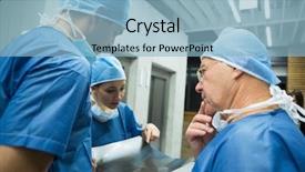  Presentation with healthcare workers - Amazing theme having discussing x-ray in hospital backdrop and a light blue colored foreground