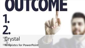 Presentation with outcome - Beautiful PPT layouts featuring discussion conclusion - business man pointing the text backdrop and a white colored foreground