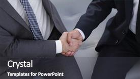  Presentation with conclusion - Presentation design with discussion conclusion - handshake manager and the client background and a  colored foreground