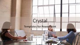  Presentation with discussion room - Presentation theme consisting of discussion in a meeting background and a  colored foreground