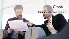  Presentation with lawyer client - PPT layouts featuring discussion text - close up lawyer discussing background and a white colored foreground