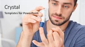  Presentation with sample - Audience pleasing slide deck consisting of disease - man taking blood sample backdrop and a lemonade colored foreground