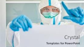  Presentation with attention - Audience pleasing PPT theme consisting of disease-control-employee-asks backdrop and a sky blue colored foreground