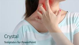  Presentation with allergies - Slide deck enhanced with disease malaria - allergies and sore throat concept background and a lemonade colored foreground