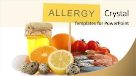  Presentation with food white - Amazing theme having diseased fish - set of allergic food isolated backdrop and a yellow colored foreground