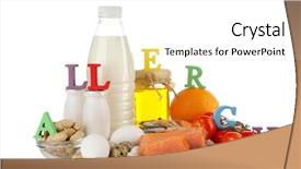  Presentation with food white - PPT theme featuring diseased fish - set of allergic food isolated background and a white colored foreground