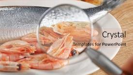  Presentation with fish - Colorful presentation theme enhanced with diseased fish - view through magnifier on allergic backdrop and a coral colored foreground