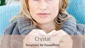  Presentation with tissue - Presentation with diseased woman using a tissue sitting on a sofa at home background and a lemonade colored foreground