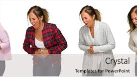 Presentation with stomach disease - Theme having diseases - collage of beautiful middle age background and a light gray colored foreground