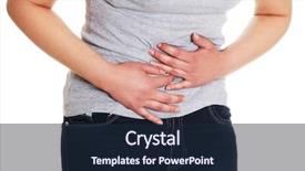  Presentation with stomach - Cool new presentation with diseases stomach - woman heaving belly ache isolated backdrop and a wine colored foreground