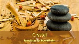  Presentation with traditional chinese medicine - PPT theme featuring diseases vegetables - tea for traditional chinese medicine background and a tawny brown colored foreground