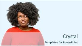  Presentation with funny - Colorful presentation design enhanced with disess - beautiful african woman making funny backdrop and a  colored foreground
