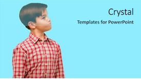  Presentation with blue green - Beautiful PPT theme featuring disess - handsome toddler child with green backdrop and a  colored foreground