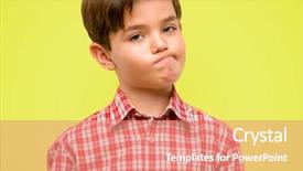  Presentation with yellow green - Presentation theme featuring disess - handsome toddler child with green background and a  colored foreground