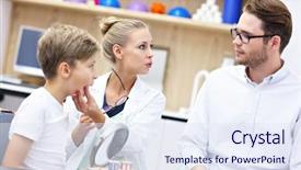  Presentation with family speech - Colorful theme enhanced with disfunctional family - picture of cute little boy backdrop and a sky blue colored foreground