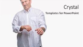  Presentation with isolated paw prints over white - Amazing slide deck having disgust face because aversion reaction backdrop and a  colored foreground