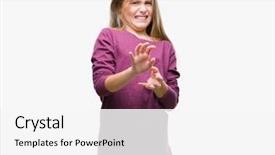  Presentation with beautiful midnight sun over - Slides having disgust face because aversion reaction background and a white colored foreground