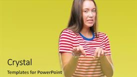  Presentation with beautiful midnight sun over - Slide deck with disgust face because aversion reaction background and a yellow colored foreground