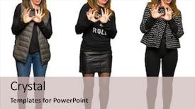  Presentation with fashion - Presentation design with disgust face because aversion reaction background and a  colored foreground