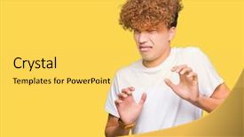  Presentation with afro - Presentation featuring disgust face because aversion reaction background and a  colored foreground