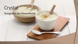  Presentation with sweet corn - Slide set featuring  background and a  colored foreground