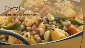  Presentation with curry - Cool new presentation theme with dish of lobia aloo- black backdrop and a coral colored foreground