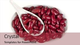  Presentation with kidney - Beautiful theme featuring dish of red kidney beans backdrop and a  colored foreground