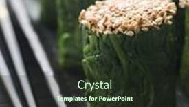  Presentation with salmon dish - Cool new presentation with dish-of-rolled-spinach-three backdrop and a tawny brown colored foreground