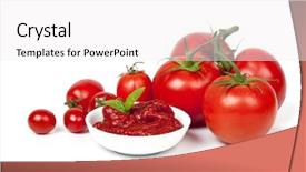  Presentation with tomato - Audience pleasing presentation theme consisting of dish of tomato past backdrop and a white colored foreground