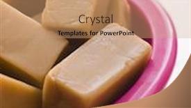  Presentation with vanilla - PPT theme featuring dish-of-vanilla-fudge background and a coral colored foreground