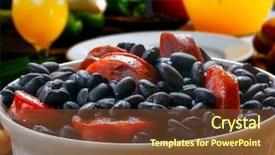  Presentation with beans - Audience pleasing slide set consisting of dish originated with the slaves backdrop and a tawny brown colored foreground