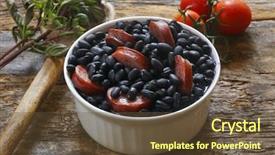  Presentation with beans - Presentation theme enhanced with dish originated with the slaves background and a tawny brown colored foreground