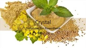  Presentation with mustard seed faith - Amazing theme having dish sauce and powder seeds backdrop and a gold colored foreground