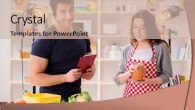  Presentation with gardening healthy food cooking - Colorful slide set enhanced with dish tv - food cooking tv show backdrop and a soft green colored foreground