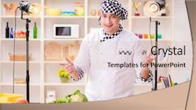  Presentation with gardening healthy food cooking - Cool new slide deck with dish tv - food cooking tv show backdrop and a lemonade colored foreground