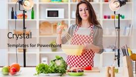  Presentation with gardening healthy food cooking - Colorful presentation enhanced with dish tv - food cooking tv show backdrop and a  colored foreground