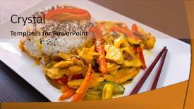  Presentation with chicken curry - Cool new presentation with dish with chicken in green backdrop and a coral colored foreground