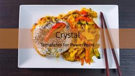  Presentation with chicken curry - Slides consisting of dish with chicken in green background and a gold colored foreground